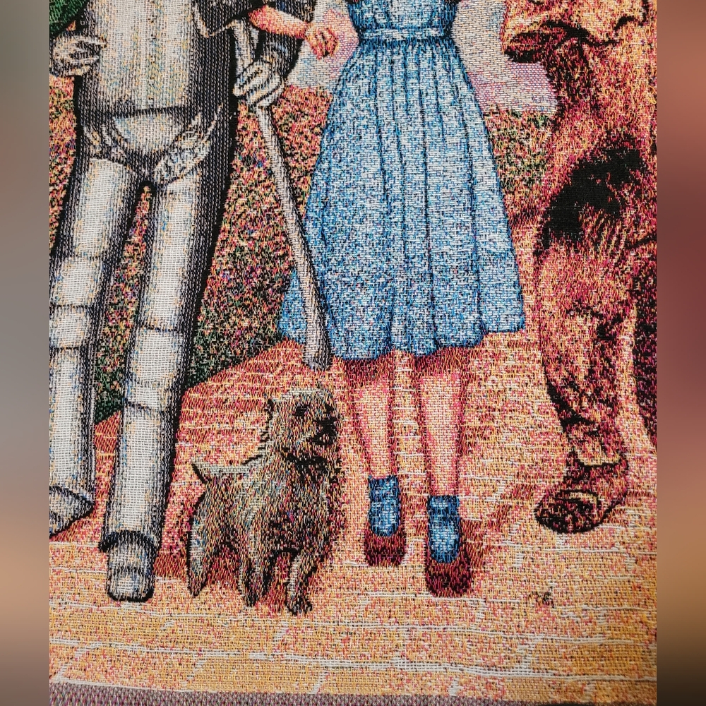 Vintage The Wizard of Oz Tapestry Woven Throw Blanket 2002 Mohawk Home 50"×60" - Picture 2 of 6